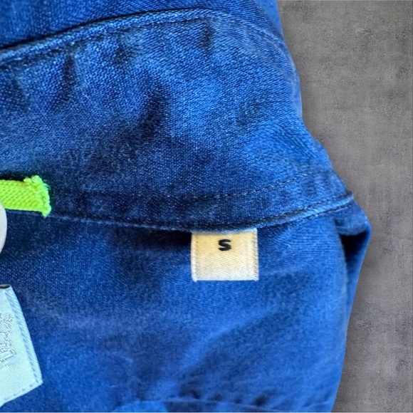 Boggi Milano Men’s Snap Button Blue Long Sleeve‎ Tencel Shirt Men’s Size Small - Picture 6 of 9